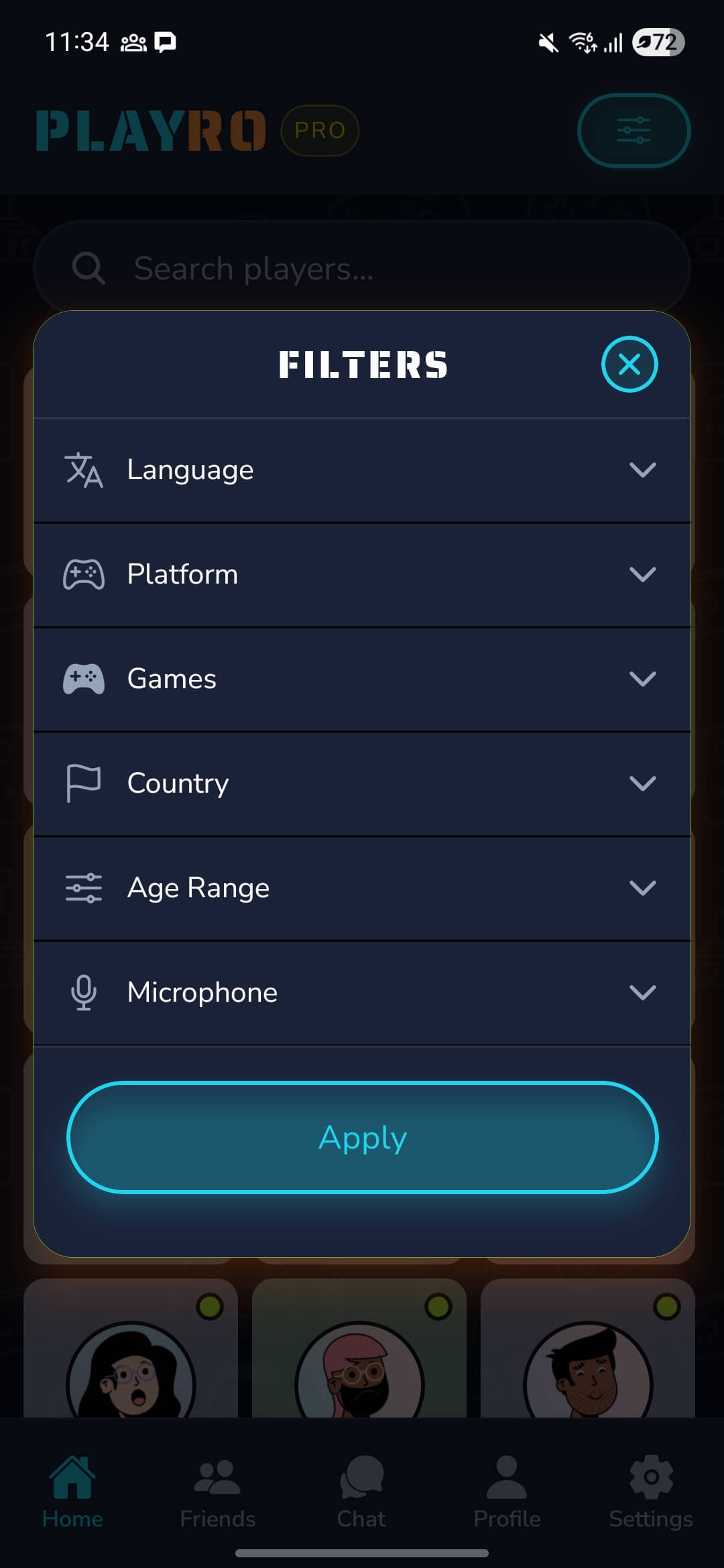 Guided invite chat screen