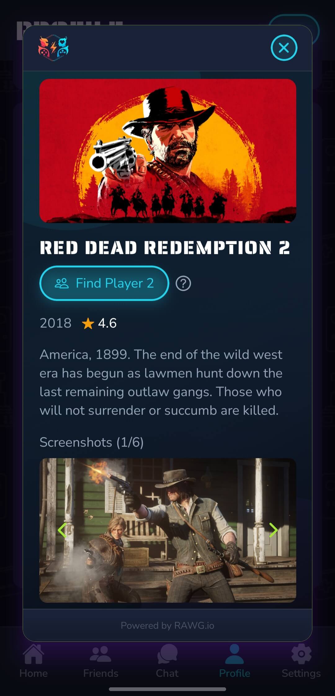 Social and lobby experience screen